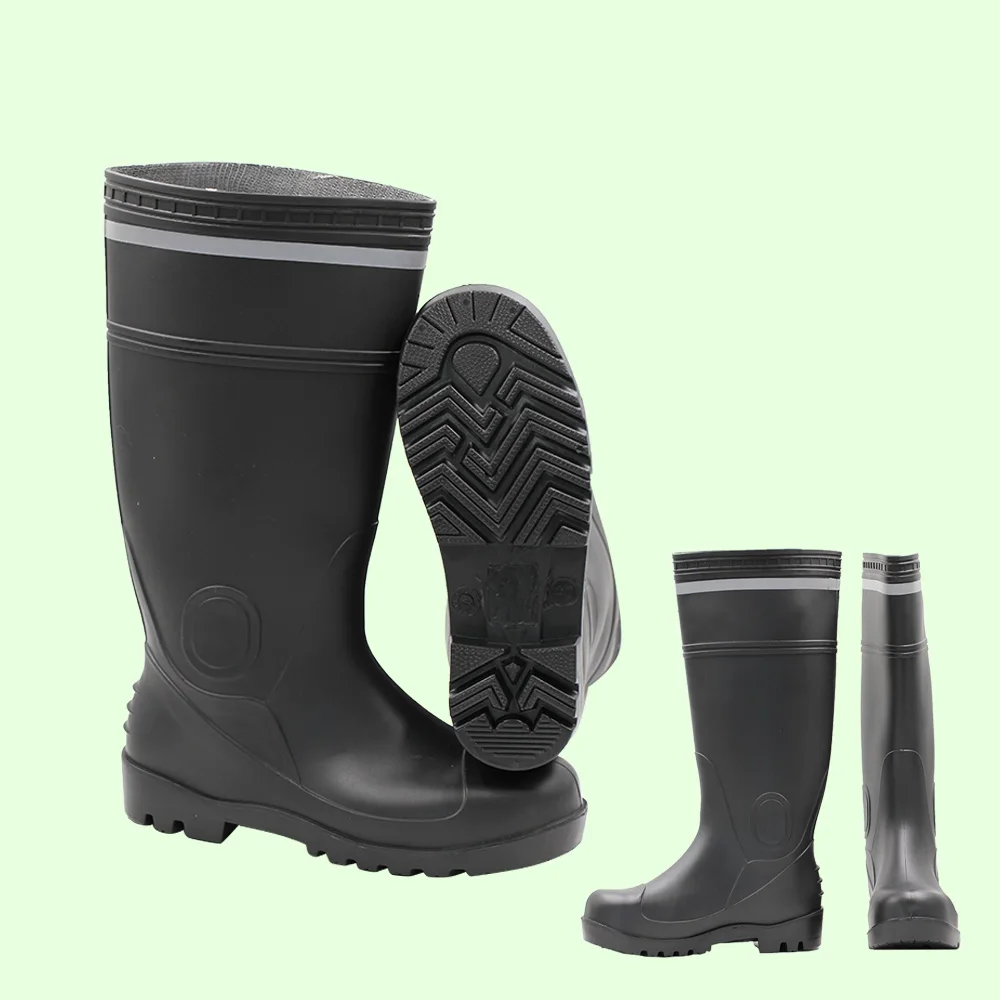 

High quality black hunting rain boots for mining industrial working, Any color