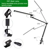 Silver 10W Z-Arm LED Drafting Light with C-Clamp & Stepless Dimmer