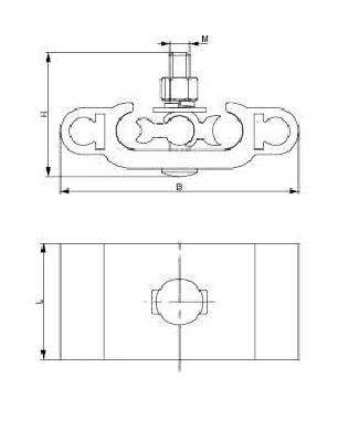 Wanxie hot sell JLC-CW series C shape temperature clamp electric wire cable clamp clip