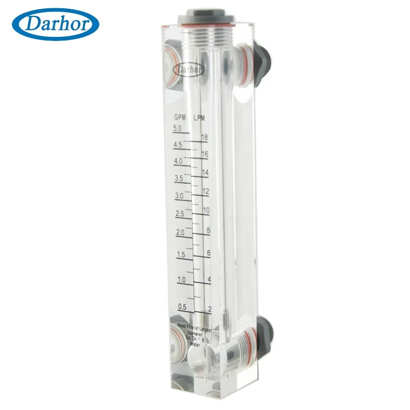 
DFC durable panel mount nitrogen acrylic flowmeter water double scale rotameter 
