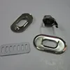 Metal Oval Twist Bag Lock, 21mm x 37mm Brushed Brass Flap Purse Bag Lock