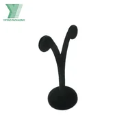 

Wholesale black long velvet made luxury earring display stand