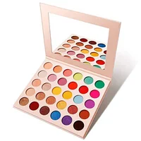 

Makeup Wholesale High pigment private label colorful 30 vegan pink pressed glitter eyeshadow palette