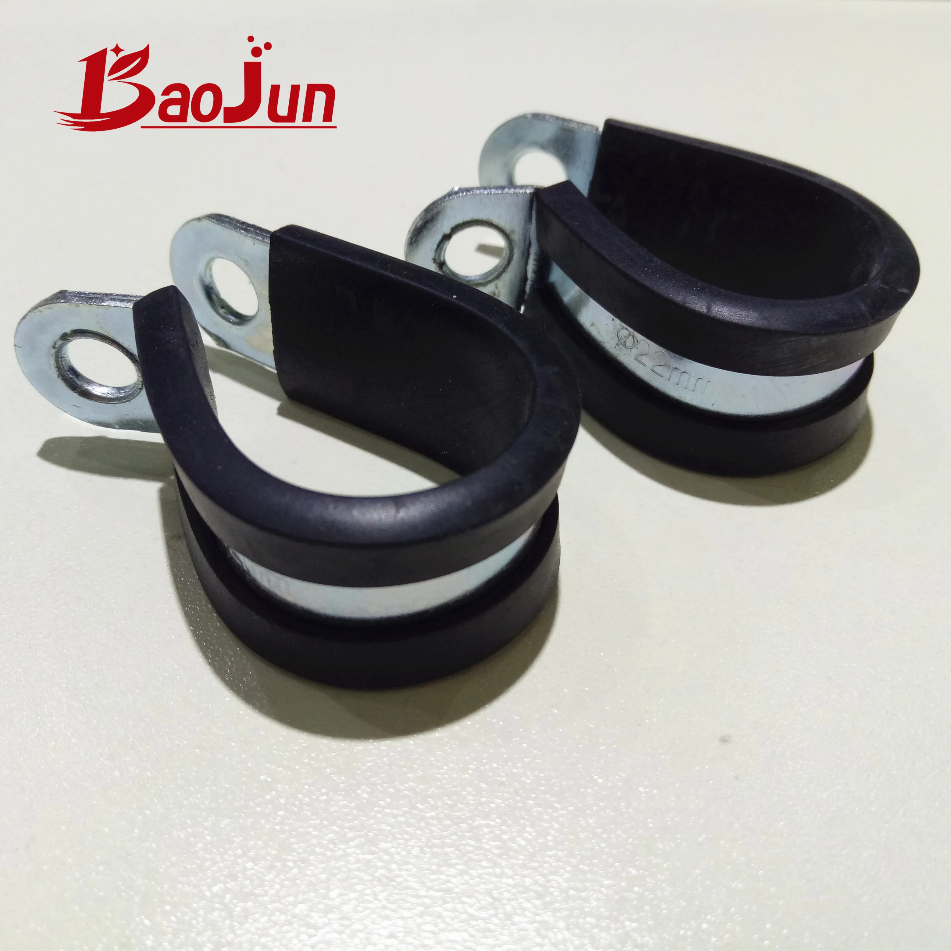 Rubber Line Hose Clamps Galvanized Material Diameter 22mm Bandwidth ...