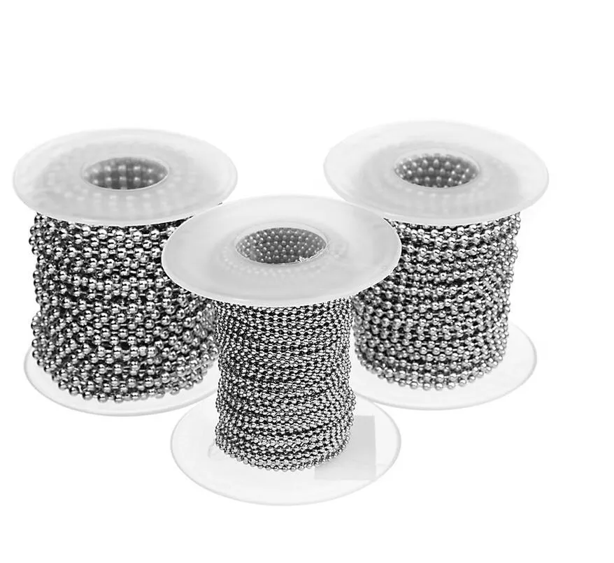 Stainless Steel Military Bead Ball Chain Necklace 18