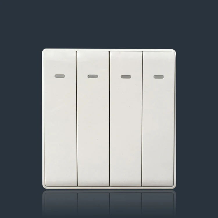 Ce Approved 16a 250v 4 Gang 1way Push Button Light Switch