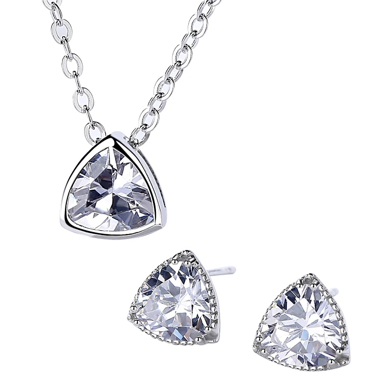 

silver single zirconia pendant necklace jewelry, N/a