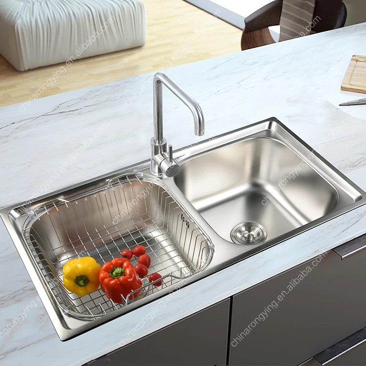 
Stainless steel kitchen sink double bowl sink cheap 