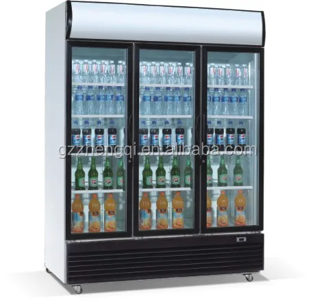 3 door beverage cooler used