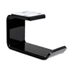 custom acrylic black wall mounted headphone stand acrylic headphone earphone holder stand display