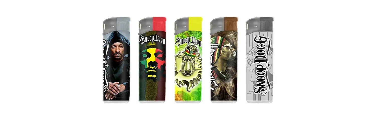 LOT of 5 Snoop Dog Electronic Relliable Lighters Great SnoopDog Designs