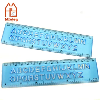 Custom15cm Or 6 Inch Plastic Clear Assorted Color Alphabet Stencil ...