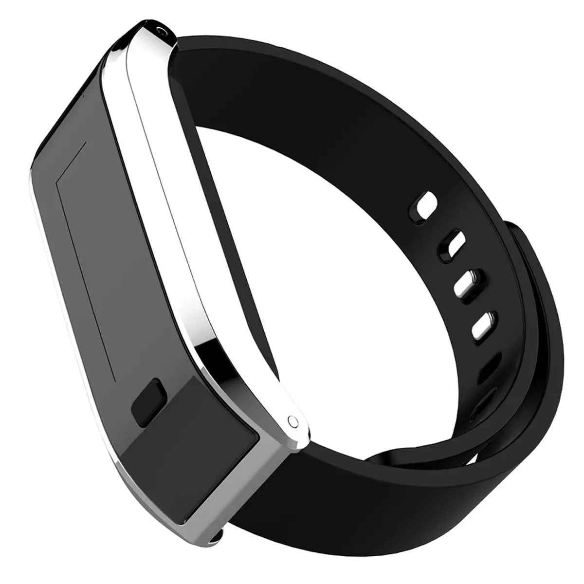 Megadream OLED Waterproof IP67 Bluetooth 4.1 Sports Fitness Tracker Bracelet w/ Heart Rate /Sleep Monitor, Steps Track, Time Display, Call Reminder, Calorie Consumption Management Wristband - Silver