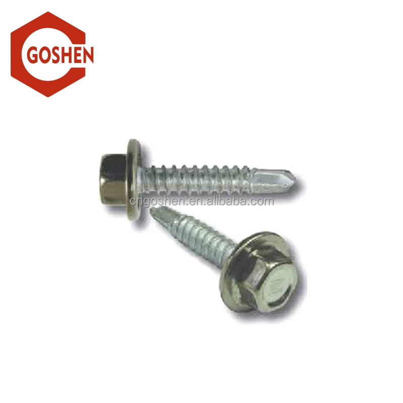 
Metric stainless steel Slotted hex head self-drilling screws 