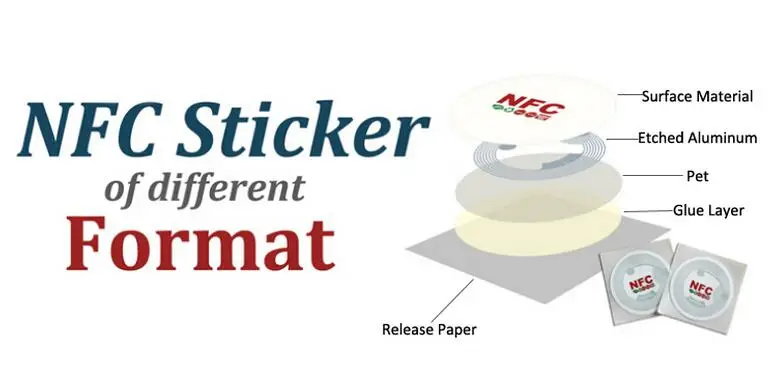Factory anti-metal thin NFC antenna sticker 3M 30 mm NFC tag
