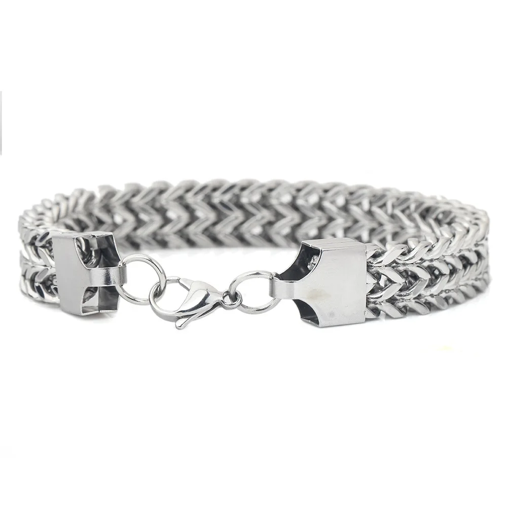 

Hot Sales Men's Stainless Steel cuban link Chain bracelet