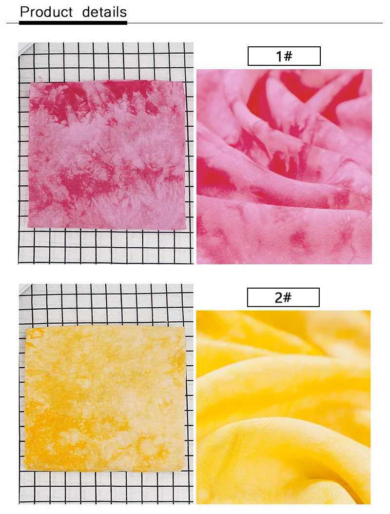 Wholesale textile process soft 100% cotton tie-dye fabric for scarf