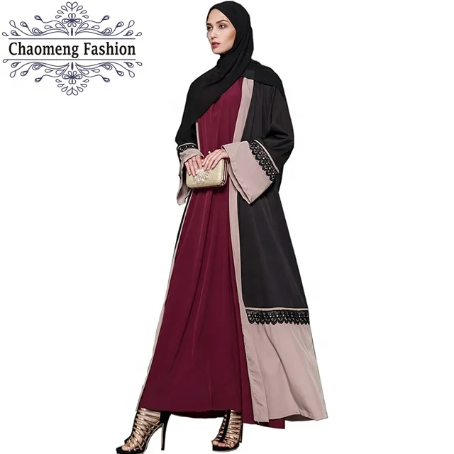 

1558#Women islamic clothing middle east apparel new model dubai abaya 2019 hot sale, Black