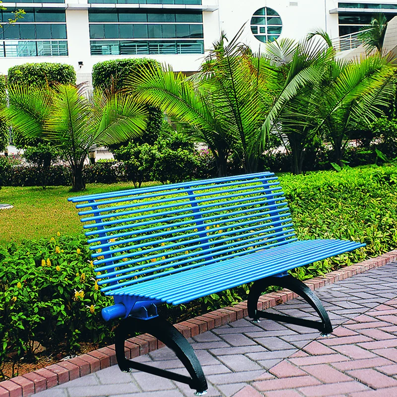 
Arlau 304 stainless steel outdoor garden long park bench,public leisure cost iron bench with backrest 