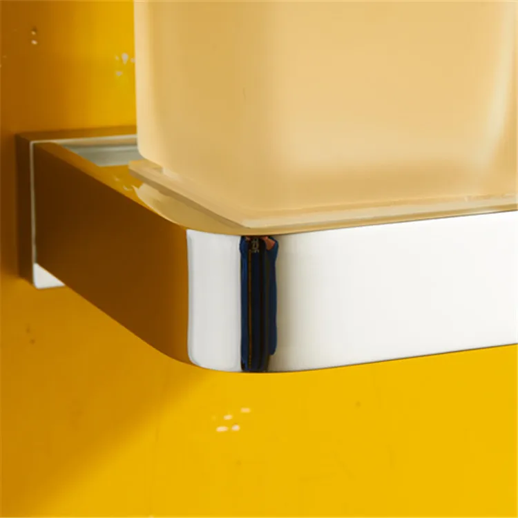 
hot sa;e Modern Accessories Brass And Chrome Finished Bathroom Brush Holder Bathroom Tumbler Holder For Home&Hotel 