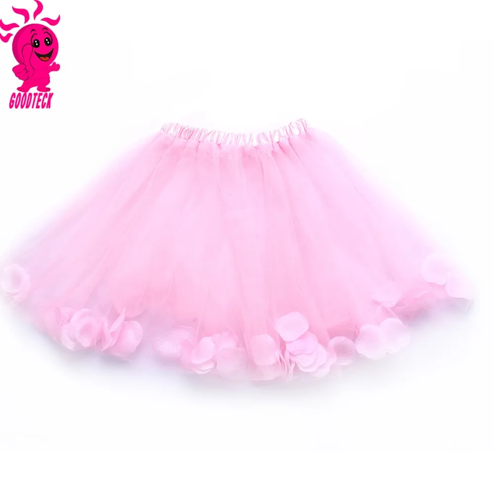

Kids Baby Girls Bow Princess Gown Petals Mini Skirt Tulle Tutu, Picture