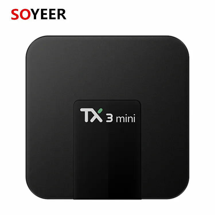 

Soyeer Hot selling TX3 MINI-A TV BOX 2G 16G 1G 8G S905w smart tv box 2+16G Android 7.1 Media Player