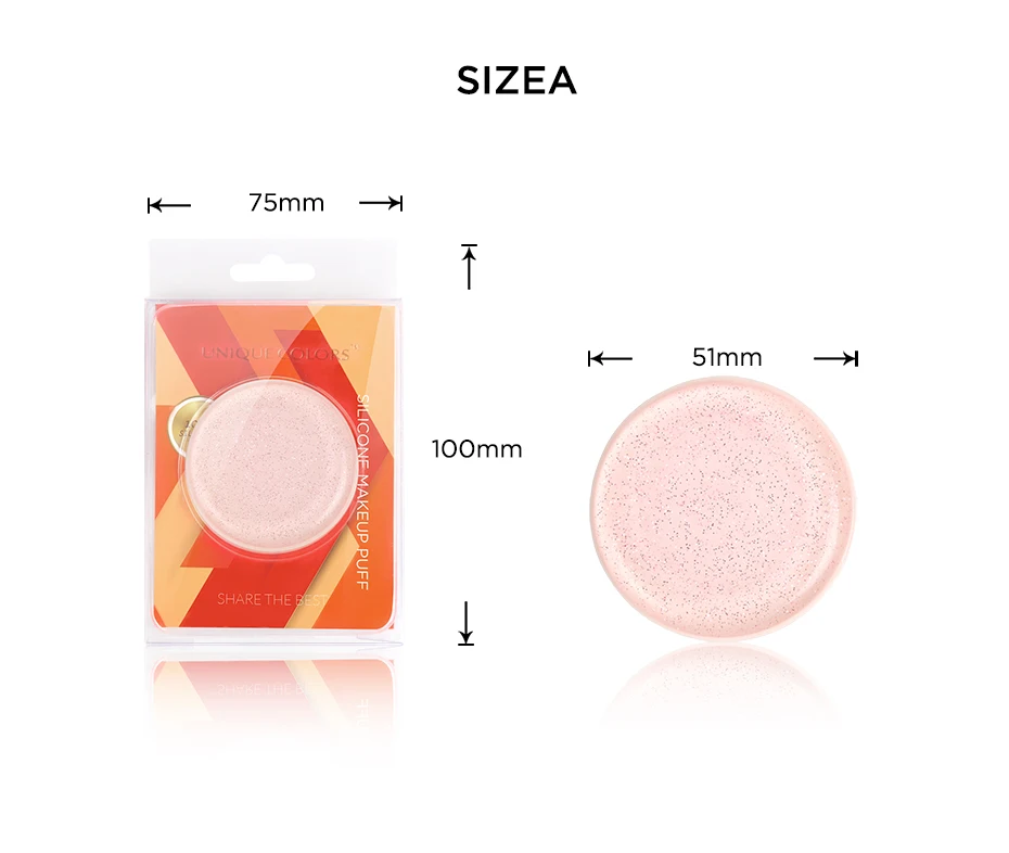  Free Sample Beauty Tool Glitter Silicone Makeup Sponge Puff