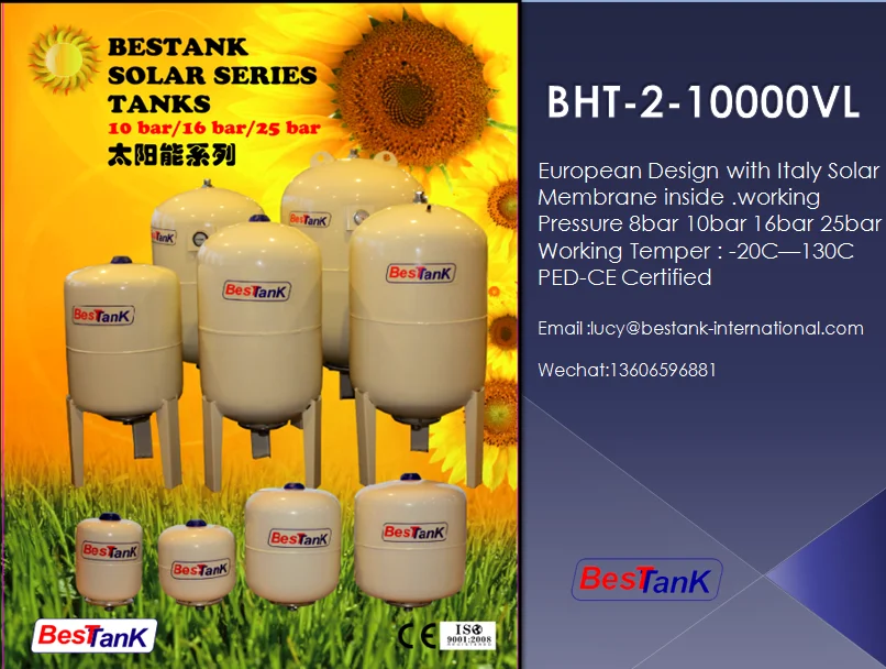 Bestank 19 Lt Vertical With Leg / Solar System Pressure Tank Expansion