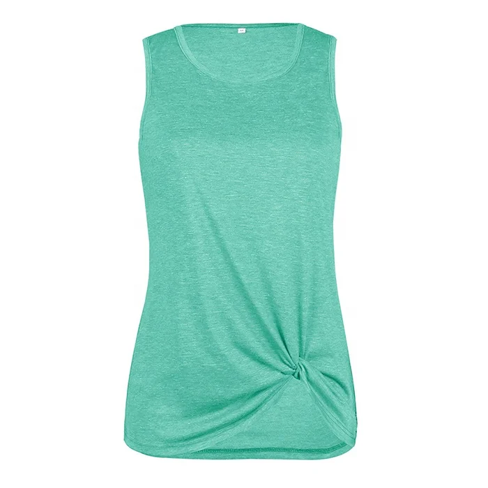 

Hot Sale Solid Color Custom Women Sleeveless Loose Tank Tops, 9 colors
