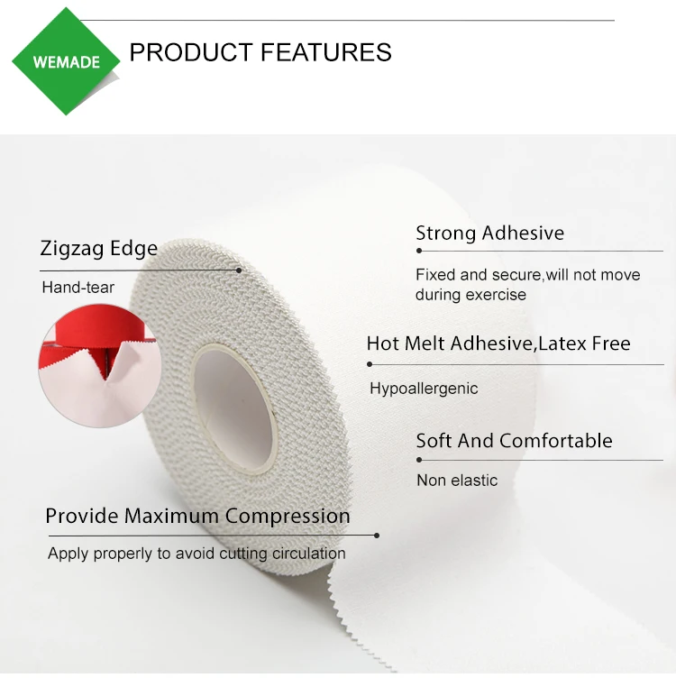 Custom Printed Bulk Athletic Tape Sports Tape Cloth Adhesive Athletic