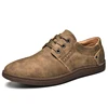 Best quality large size men shoes casual lace up leather loafers