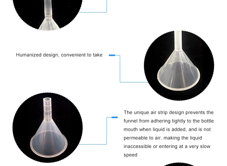 Laboratory Cheap Clear Plastic Mini Funnel