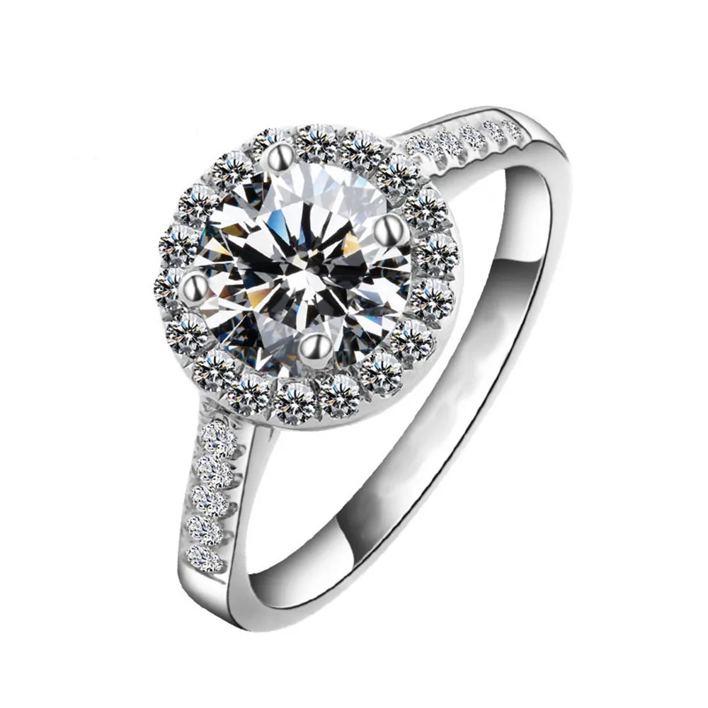 

White Crystal Diamond Ring For Engagement Ring, Picture