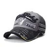 Top quality worn-out washed cotton vintage mens cheap plain frayed baseball caps