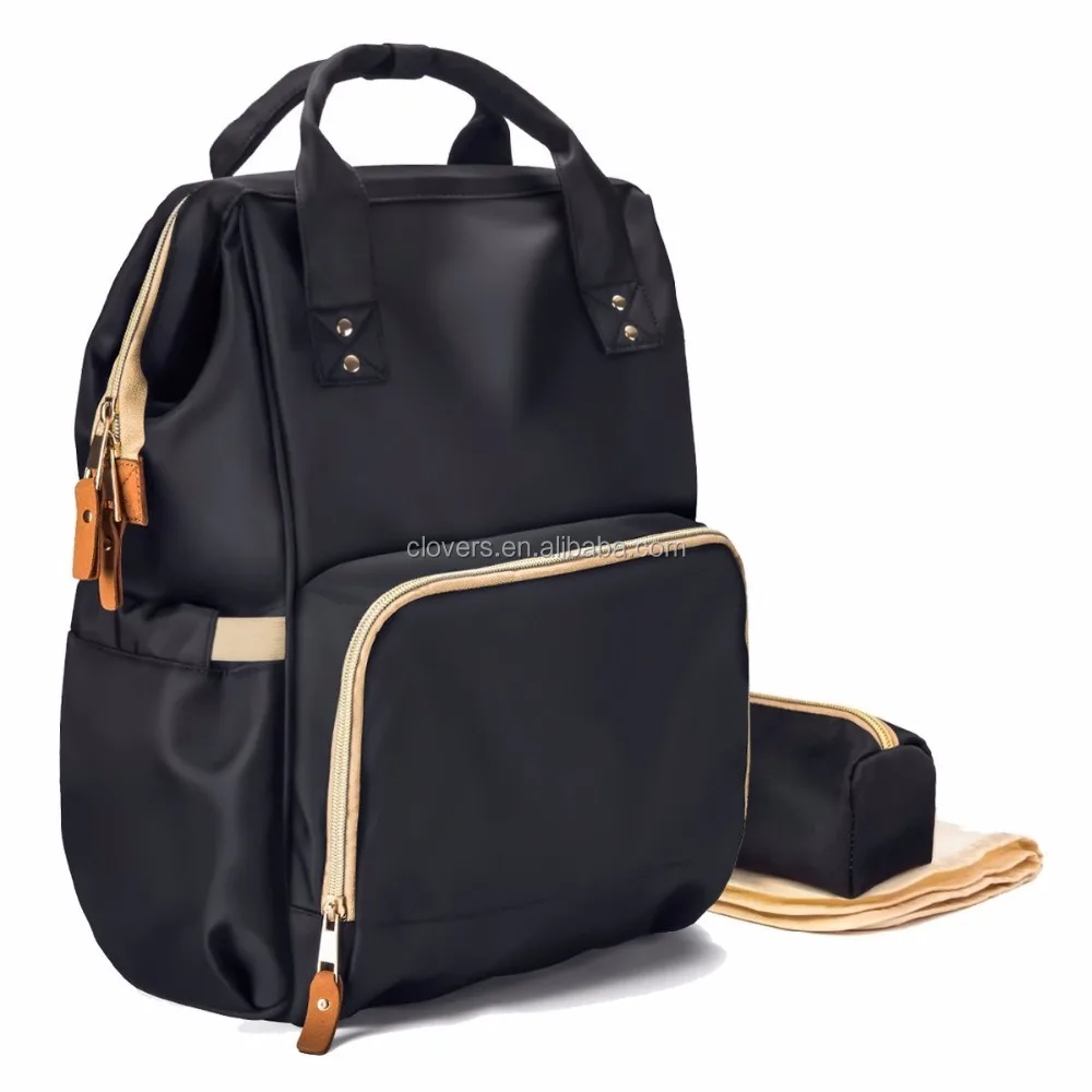 

Multi-Function Waterproof Large Baby Diaper Bag Black