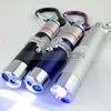 Button Cell Aluminum Key Ring Clip Mini 3 Color Flashlight Red Laser Pointer
