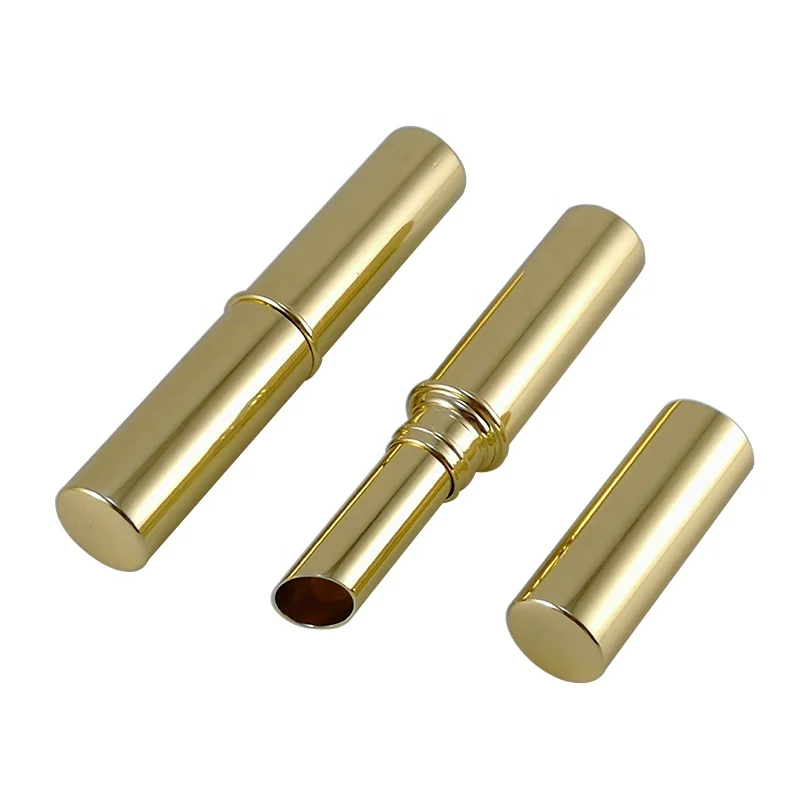 
Fashion design shiny gold silm empty push up aluminum lipstick case  (60623219514)
