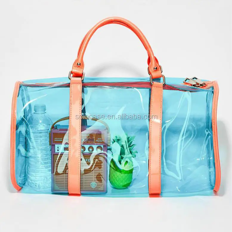 Large Clear Holographic Duffel Bag