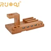 WOOD mobile phone 4 USB charging station for Phone /watch