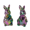Hand-made porcelain figurine Cute Standing halloween day bunny decorative easter rabbit figurines