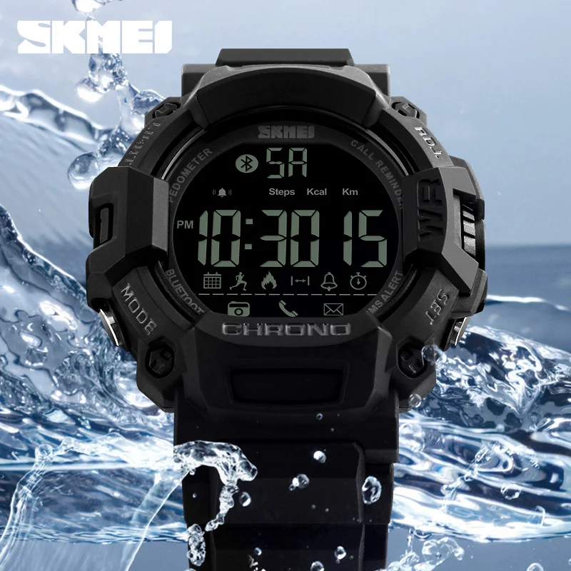 SKMEI Hot Selling Alibaba Com Calorie Counting Black Smart Watches For Men