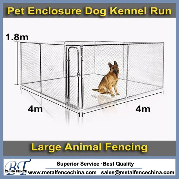 Large Custom Chain Link Metal Dog Kennel Outdoor Pet House Dog Runs Cage