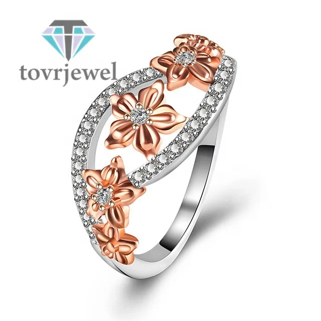 

Hot New European Female Anniversary Wedding Ring plated Rose Gold Color Hollow Zircon Ring Jewelry for Women size 5-11