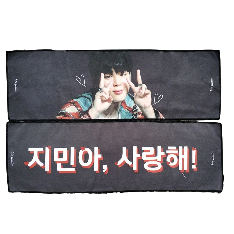 Custom Print Double Sided Printed Paper Kpop Slogan Banner