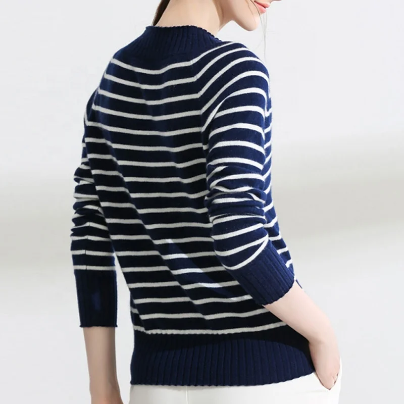 
Wholesale warm cashmere sweaters fashion knitted pullover for ladies 