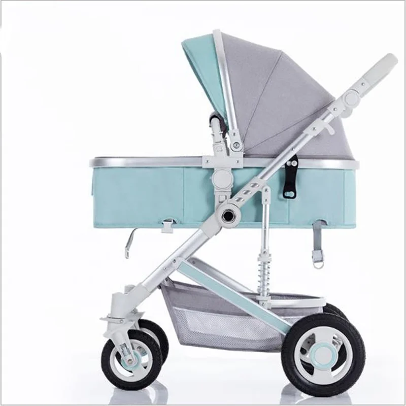 

Aluminum alloy frame baby stroller pram with four rubber wheels, Customized