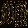 christmas outdoor led snowfall battery operated curtain lights 15m