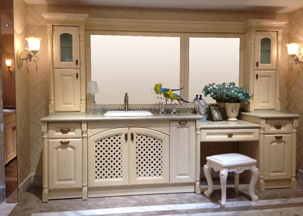 Traditional Design Bath Vanity And Dresser Powder Room White
