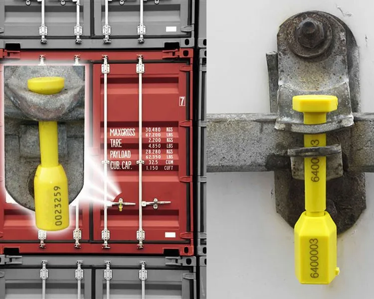 Как выглядит номер контейнера Hot Selling Bolt Security Seal Container Lock Bolt Container Seal Lock For Rail 