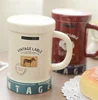 promotional mug cup vintage post box ceramic cup with lid